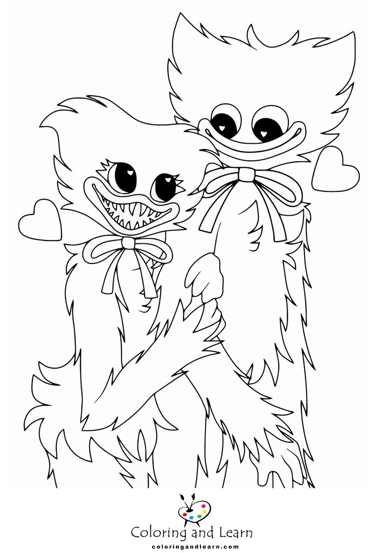 huggy wuggy coloring page huggy wuggy coloring page