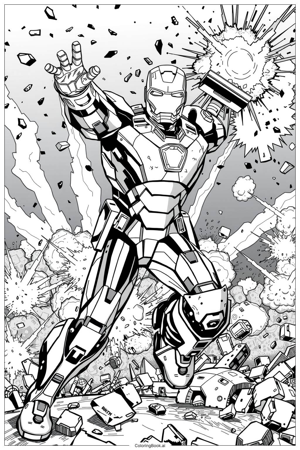 Iron Man Leading The Avengers Coloring Page Free PDF PNG Printable  Iron Man Leading The Avengers Coloring Page Free PDF PNG Printable